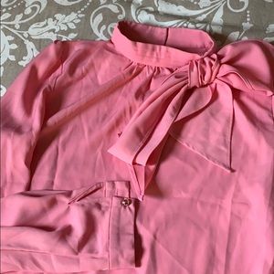 Chicwish bow tie shirt in candy